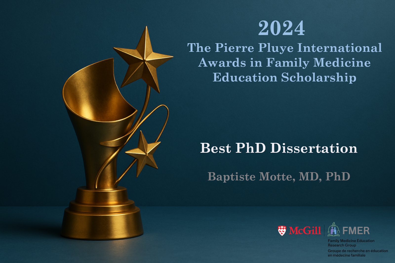 2024 Pierre Pluye International Awards – Best PhD Dissertation