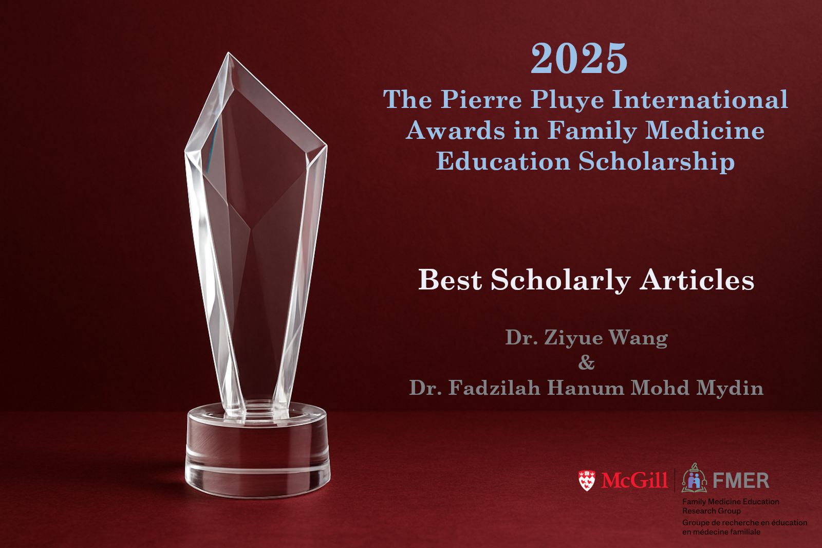 2025 Pierre Pluye International Awards – Best Scholarly Article
