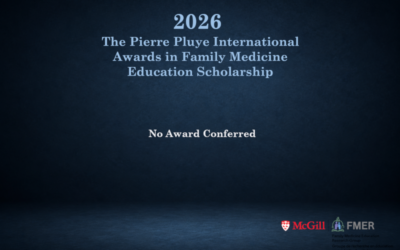 2026 International Pierre Pluye Awards: No Award Conferred