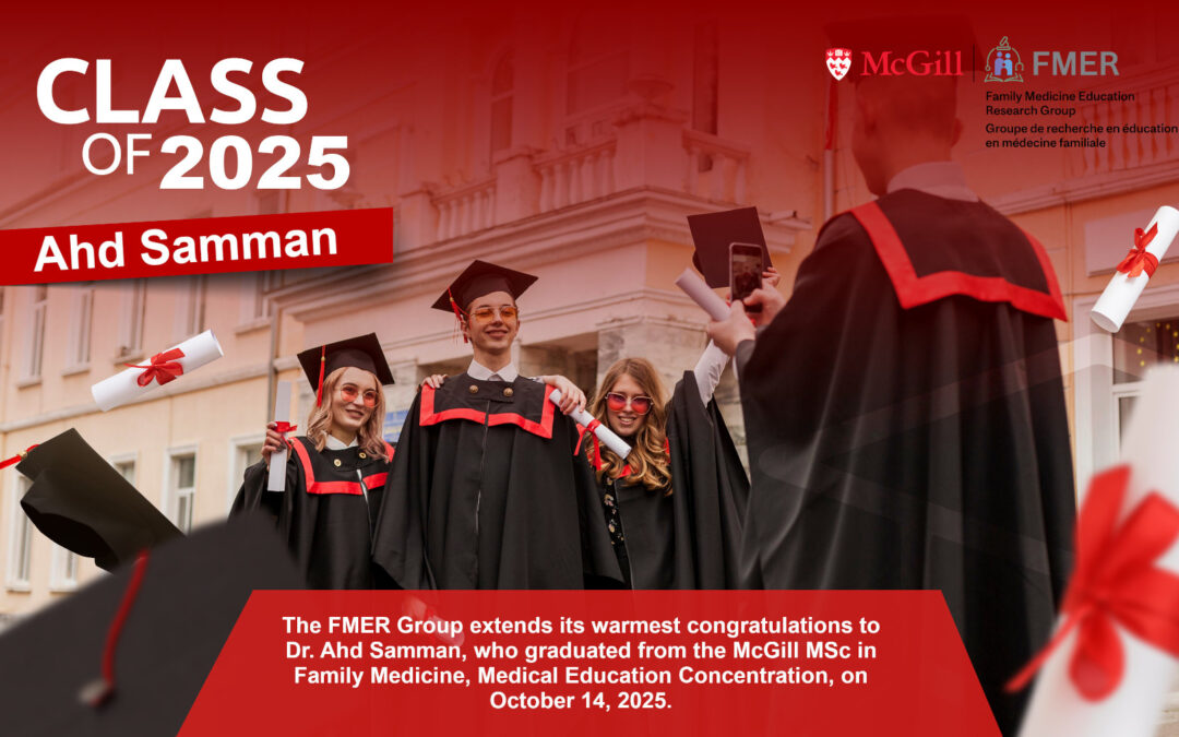 FMER Graduate Spotlight: Dr. Ahd Samman Completes MSc in Family Medicine