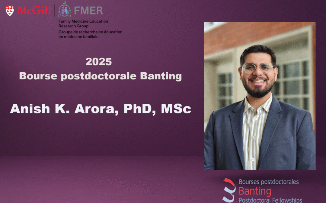 Hommage au Dr Anish K. Arora : boursier postdoctoral Banting 2025
